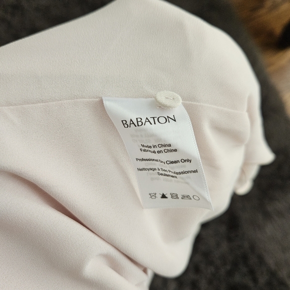 Aritzia Babaton Keagan Romper Crepe Pockets Cream Large New - Picture 8 of 9